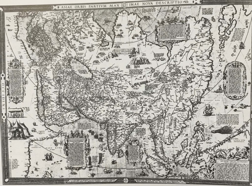 Abraham Ortelius'un Asya Haritası
